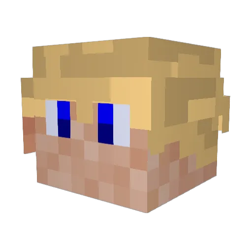 Jhakel Minecraft avatar head, 3D render