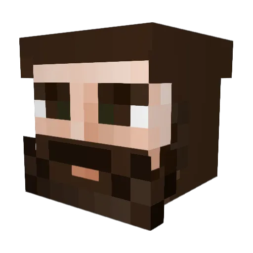 Jhal99 Minecraft avatar head, 3D render