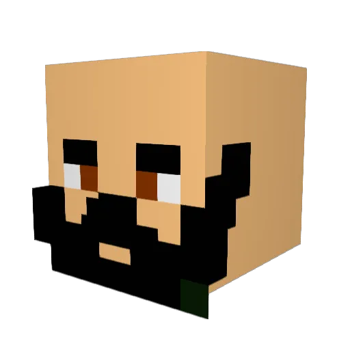 Jhaos Minecraft avatar head, 3D render