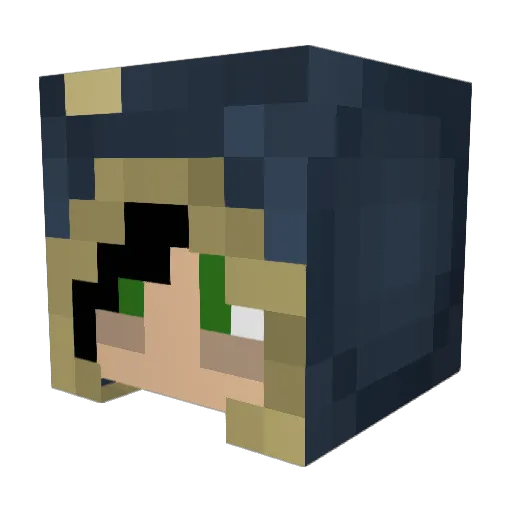 JharTar Minecraft avatar head, 3D render