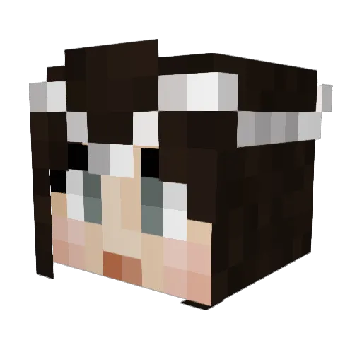 Jharena Minecraft avatar head, 3D render