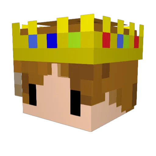 Jhay1 Minecraft avatar head, 3D render