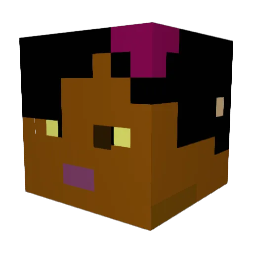 JheiCyGS Minecraft avatar head, 3D render