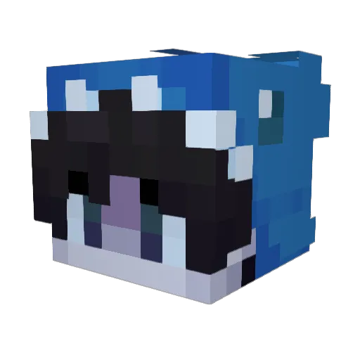Jherbest Minecraft avatar head, 3D render