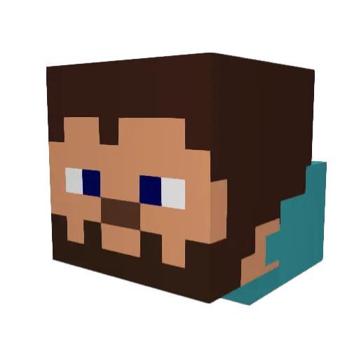 Jherlev Minecraft avatar head, 3D render