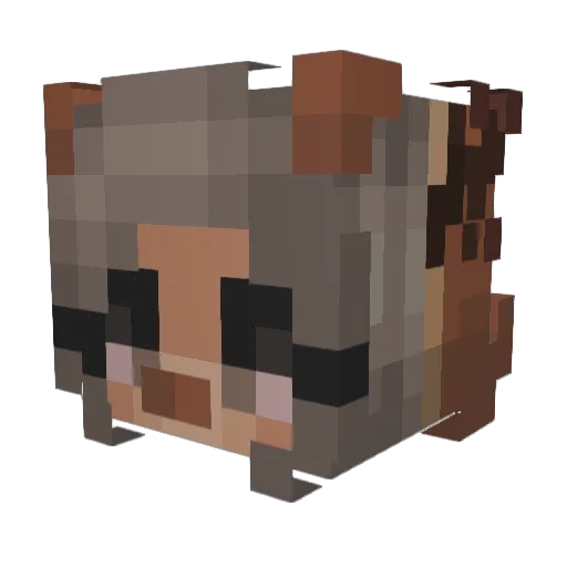 Jhess Minecraft avatar head, 3D render