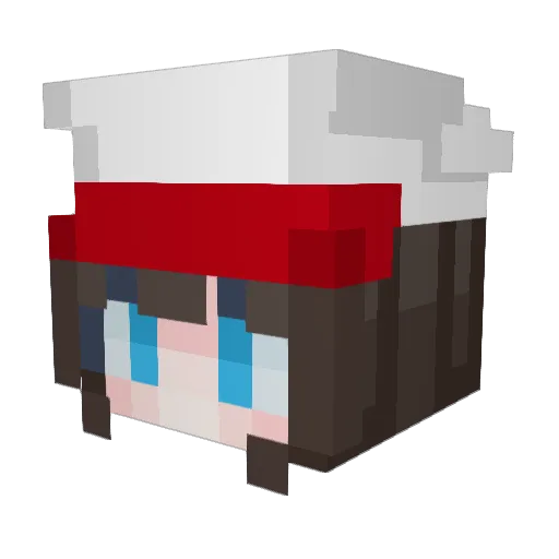 Jhimik Minecraft avatar head, 3D render