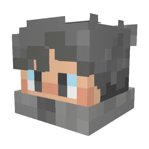 Jhin_444 Minecraft avatar head, 3D render