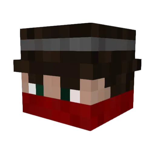 Jhinetics Minecraft avatar head, 3D render