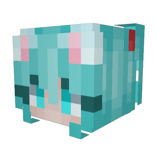 Jhinius Minecraft avatar head, 3D render