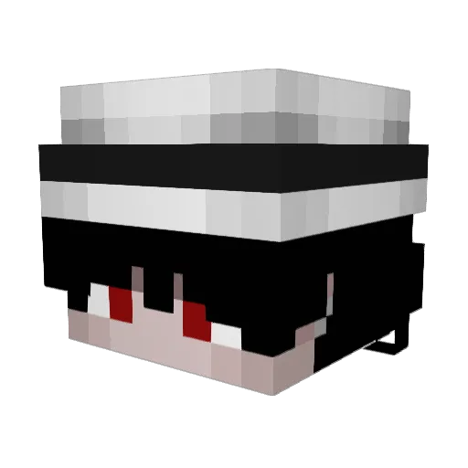 Jhinoman Minecraft avatar head, 3D render
