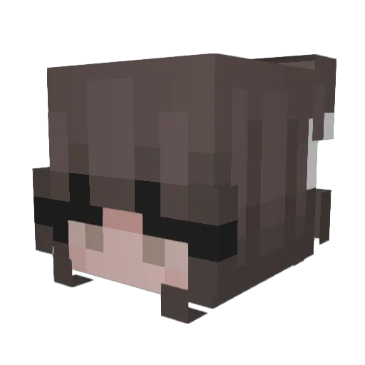 Jhiyo Minecraft avatar head, 3D render