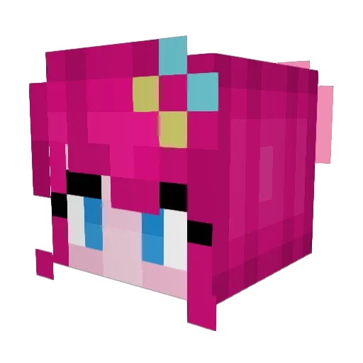 Jhoaly Minecraft avatar head, 3D render