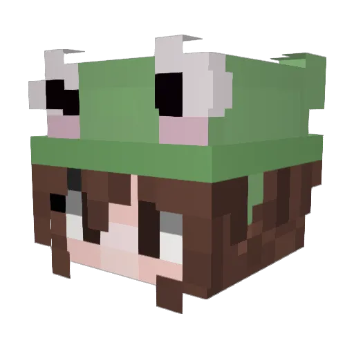 Jhohhe Minecraft avatar head, 3D render