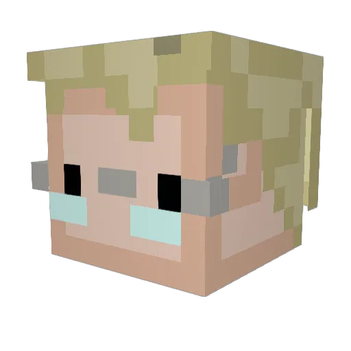 JhonBricks Minecraft avatar head, 3D render