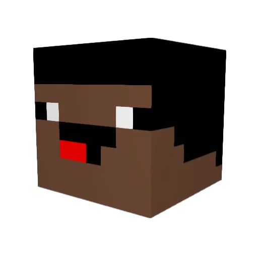 JhonCRF Minecraft avatar head, 3D render