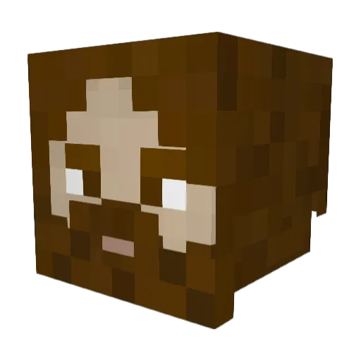 JhonDLennon Minecraft avatar head, 3D render