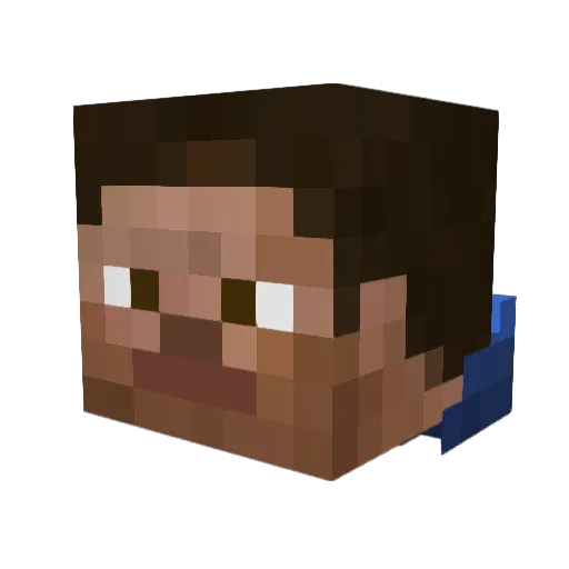 JhonF Minecraft avatar head, 3D render