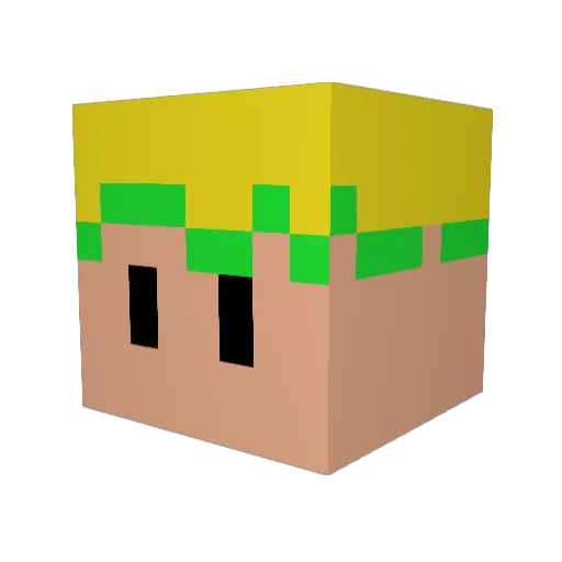 JhonZeusBR_ Minecraft avatar head, 3D render