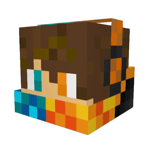 JhonaPsycho Minecraft avatar head, 3D render