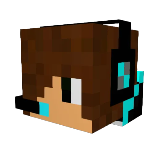 Jhonnsky Minecraft avatar head, 3D render