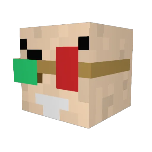 Jhriad Minecraft avatar head, 3D render