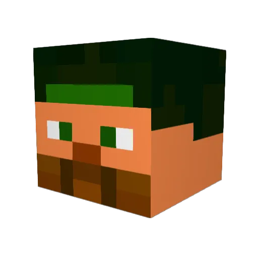 JhuPah Minecraft avatar head, 3D render