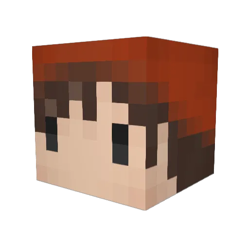 Jhugoyave Minecraft avatar head, 3D render
