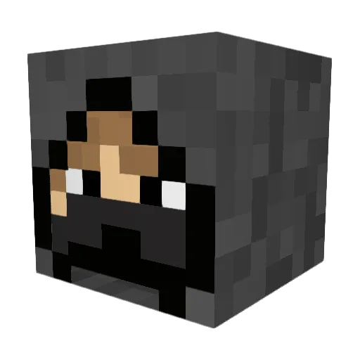 Jhunta Minecraft avatar head, 3D render