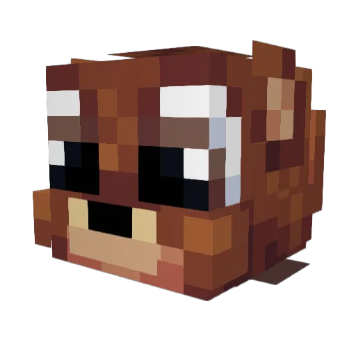 Jhutys Minecraft avatar head, 3D render