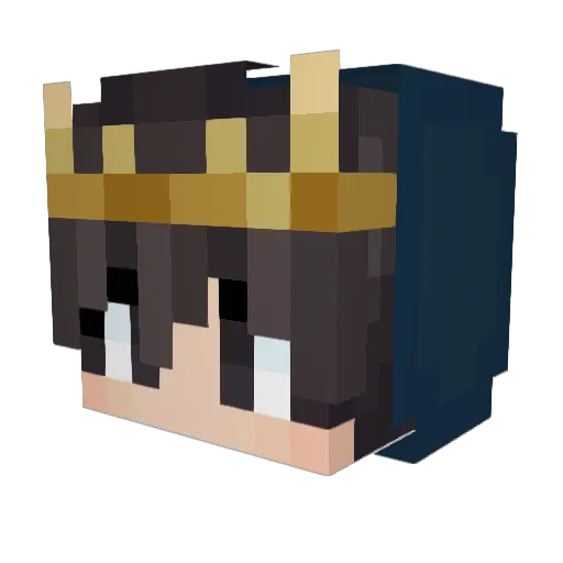 JiForce Minecraft avatar head, 3D render
