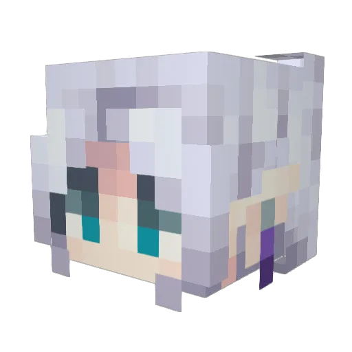 JiSushi04 Minecraft avatar head, 3D render