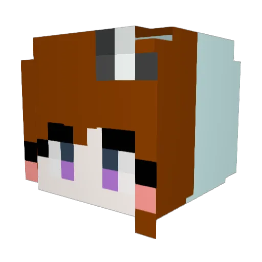 Ji_Eun_ Minecraft avatar head, 3D render