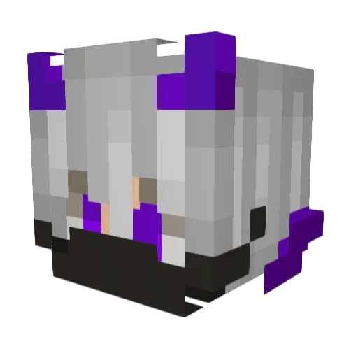 Ji_Hooc Minecraft avatar head, 3D render