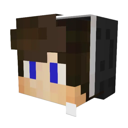 Ji_Pai Minecraft avatar head, 3D render