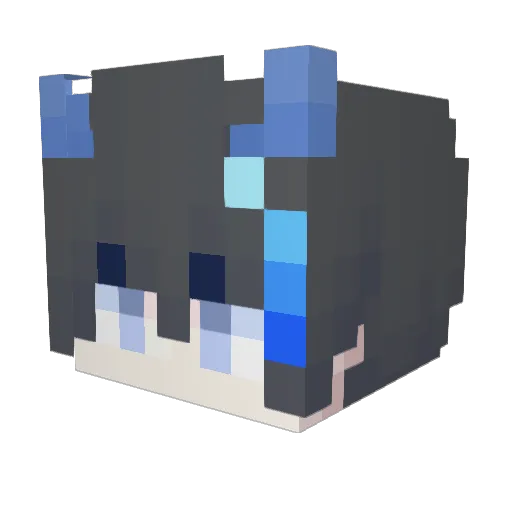 Ji_Tang Minecraft avatar head, 3D render