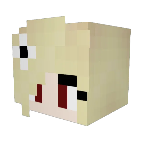 Ji_ang Minecraft avatar head, 3D render