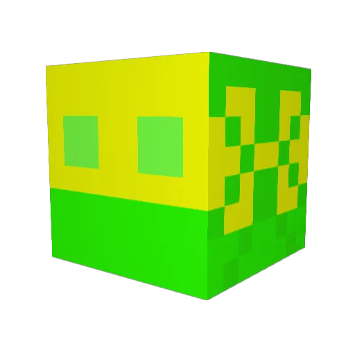 Ji_dol Minecraft avatar head, 3D render