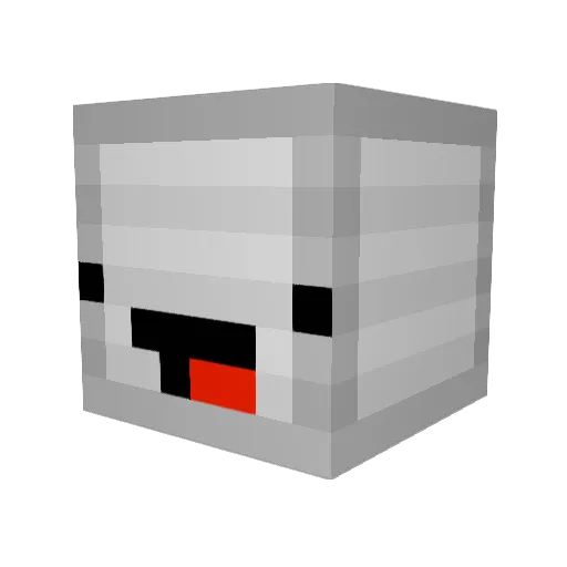 Ji_m Minecraft avatar head, 3D render