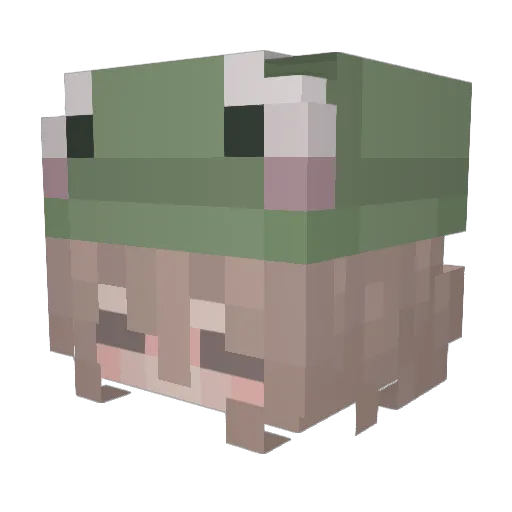 Jia_0313_ Minecraft avatar head, 3D render