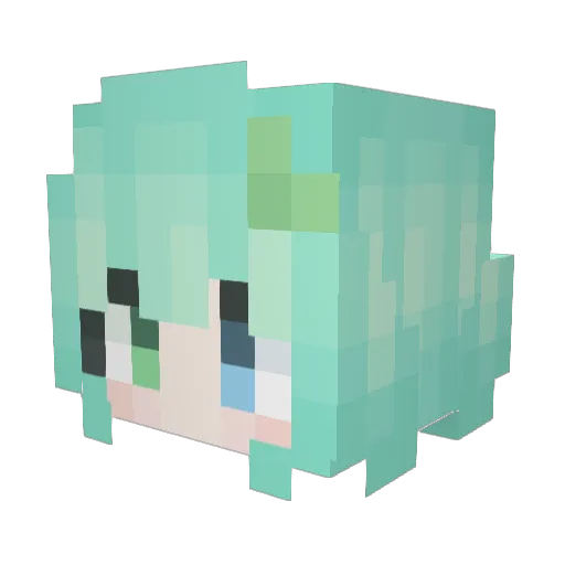 Jia_ye Minecraft avatar head, 3D render