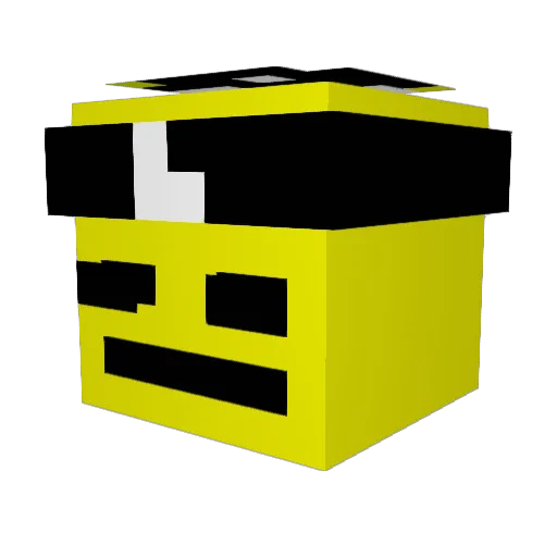 Jiahao_Bau Minecraft avatar head, 3D render