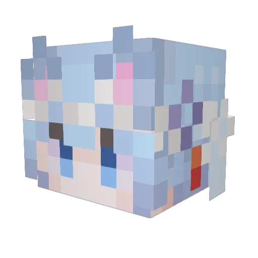 JianLin11 Minecraft avatar head, 3D render