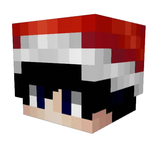 Jiang1zhen Minecraft avatar head, 3D render