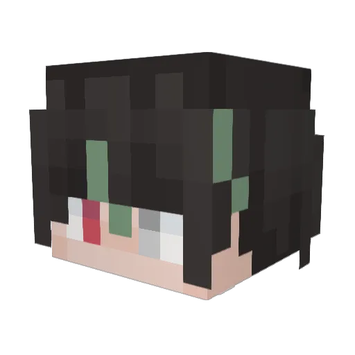 JiangNuoLi_ Minecraft avatar head, 3D render