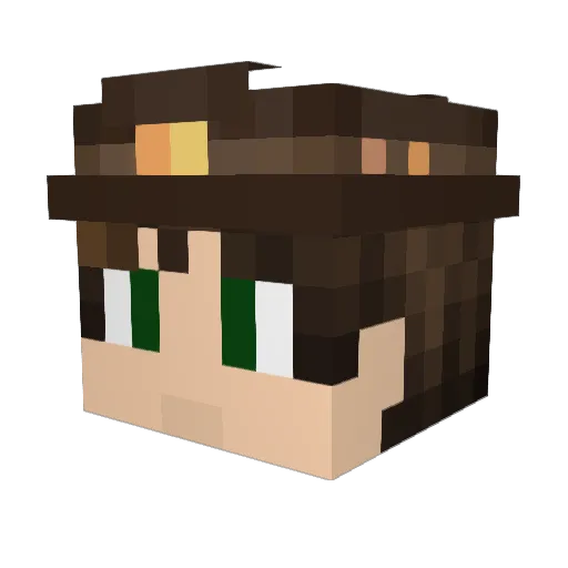 JiangY20 Minecraft avatar head, 3D render