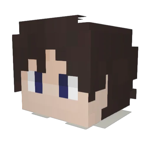 Jiang_T Minecraft avatar head, 3D render