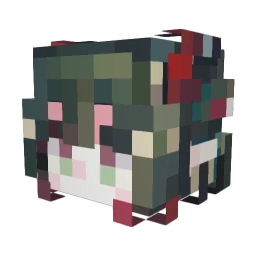Jiangko Minecraft avatar head, 3D render