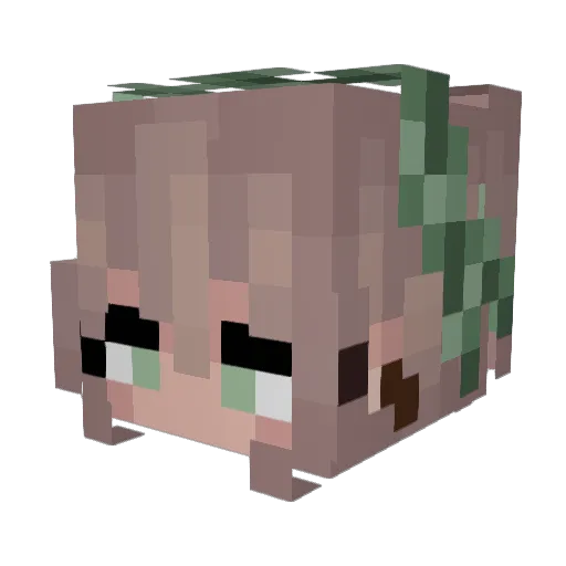 Jiattan Minecraft avatar head, 3D render