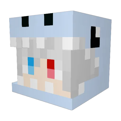 Jiaxu22 Minecraft avatar head, 3D render